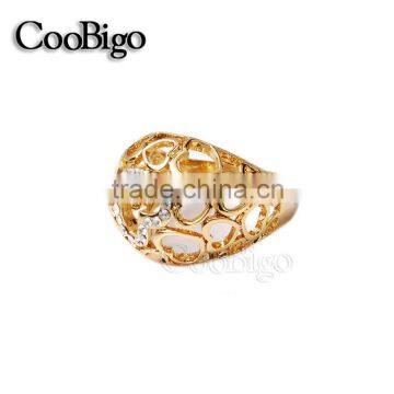 Fashion Jewelry Elegant Rhinestone Love Ring Women Wedding Birthday Party Show Gift Dresses Apparel Promotion Accessories