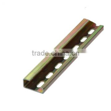 Electrical G Section Perforated Din Mounting Rail with yellow color