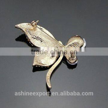 Exqusite Elegant Bulk Crystal Butterfly Wing Brooch/handmade Crystal Rhinestone Brooch photo-4