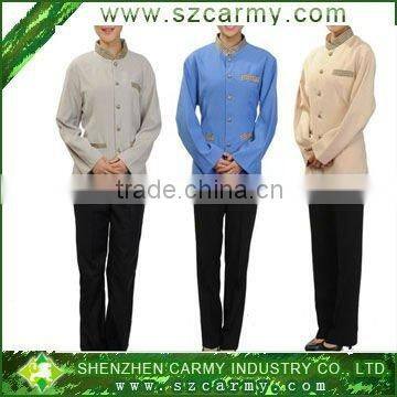 new style various colors restaurant waiter uniform/Customized Restaurant or hotel Waiter Uniform