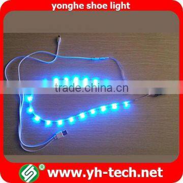 New Arrival Rechargeable USB Motion Sensor LED Shoes Strip Light up Shoe Sole photo-2