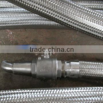 Metal bellow pipe stainless steel flange joint braided flexible water hose