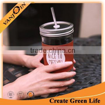 20oz Drinking Mason Glass Jar With Standard Mason Lid