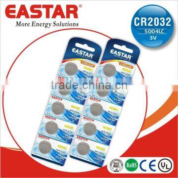 Li-MnO2 Button Cell CR2032 battery bulk pack made in China