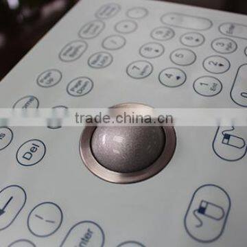 Scratch Proof Industrial Membrane Keyboard With Trackball for Beverage