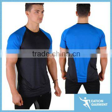 Mens fitness gym dri fit custom fashionable compressed muscle fit t shirts