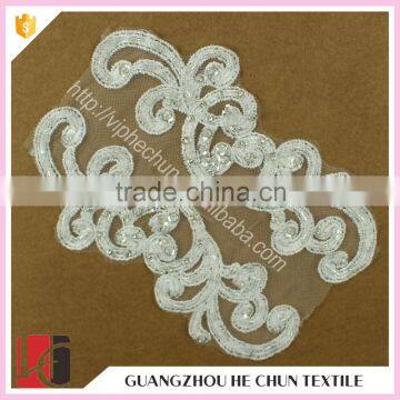 HC-2697-1 Hechun Wedding Accessory Sewing Sequins Lace Motif Bridal Applique