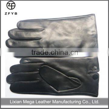ZF5035 Black Color Men's Hair sheep Leather Touchscreen Gloves