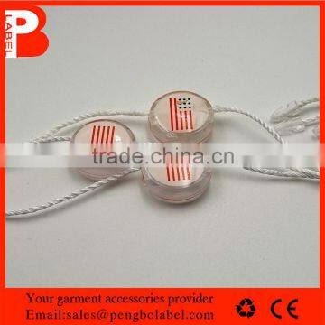 Fashion design embossed color round shape garment seal tag