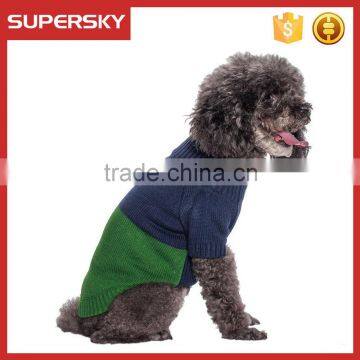 C586 Fashion Pet Two Tone Dog Sweater Dog Sweater Free Knitting Pattern Custom Pet Dog Turtleneck Sweater