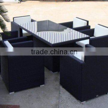 Outdoor Furniture Black Hotsale Wicker Dining Table Set FCO-073