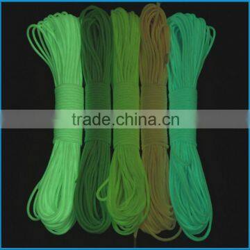 Hot Sale 7 Inner Strands 550lb Survival Bushcraft 100FT 31 Meters Paracord Parachute Cord Nylon grow in the dark Paracord Cord