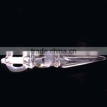 Natural Clear Crystal Vajra Pestle Tibetan Buddhist Talisman