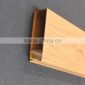 Waterproof Wood Grain Suspended Linear Ceiling Panel Aluminum Screen Ceiling photo-2