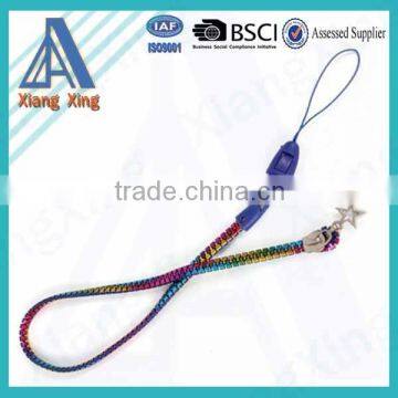 Customized logo cheap plastic diy promotional zipper lanyard