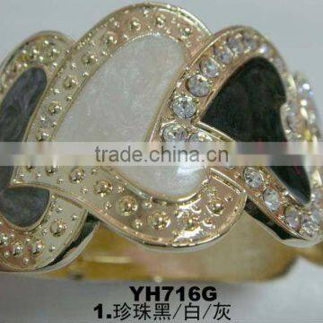 YH716-1 diamond emerald bangles