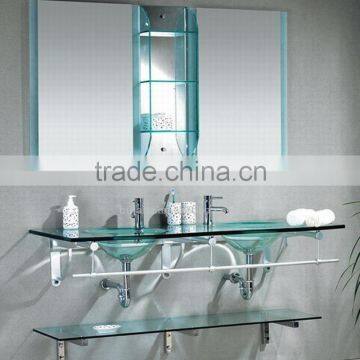 Washroom cabinet glass