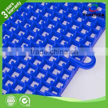 single layer interlocking plastic sport court flooring with checks shape