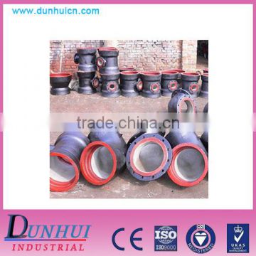 ISO9001:2008 T type jiont ductile iron pipe fitting