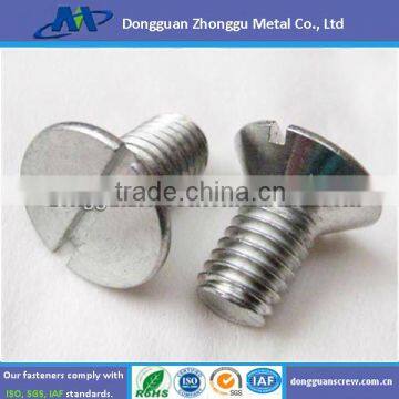 Slotted flat head machine screw