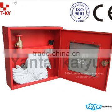 Steel Fire Hose Rack Cabinet with Canvas Hose