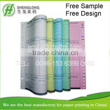 (PHOTO)FREE SAMPLE, 5-ply color paper continuous perforated business form