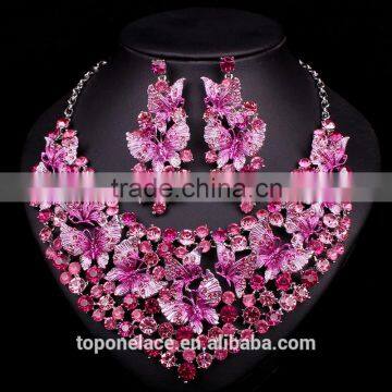 18 kg Gold Plated Bridal Wedding Jewelry Set Crystal Bead Necklace and Earrings With Rhinestone African Jewelry Sets photo-2