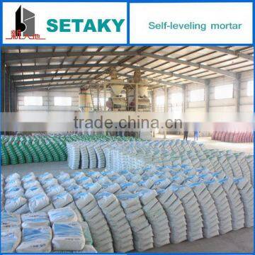 Self-leveling mortars for exhibition center