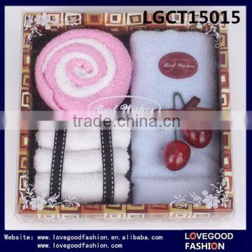 Enjoyment Organic Cotton Satin Cake Towel Face Towel Gift Box Towel Quality Choice