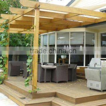 Recycled Backyard Outside Hollow Composite Wood Decking Wpc Decking Pergola Awning photo-2