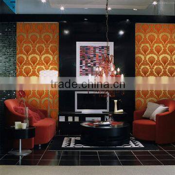 Peacock Feather Pattern Vinyl Wallpaper Entertainment 3d Fashion Wallpaper photo-4