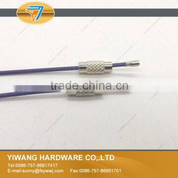 Outdoor Hiking Purple Stainless Steel Wire Keychain Cable Keyring photo-2