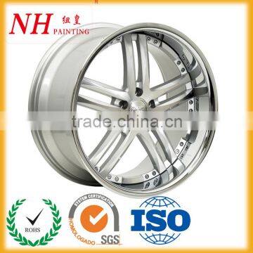 Hyper silver chrome alloy wheel cover powder paint