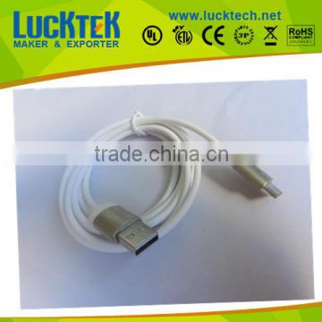 8pin to USB cable,metal phone5 cable.metal shell,white,high quality