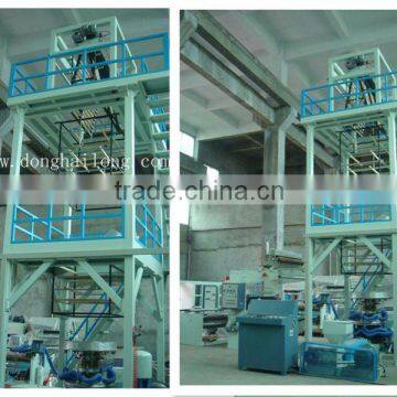 Three-layer co-extrusion PE film blowing machine