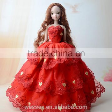 Red doll dress/baby doll dress/beautiful barbie girl dress