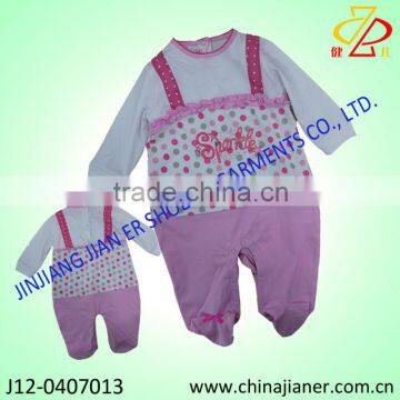 fashion girls baby sleepsuit for cute baby 2014