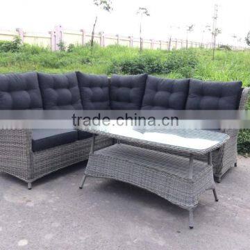 WEAVING WICKER SOFA SET/ POLY RATTAN SOFA SET/ WICKER SOFA SET FOR GARDEN