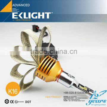 EKLIGHT Factory TUV/CE/Emark Approved Non-Polarity Canbus H4 H11 9005 H13 high power led headlight bulb h7