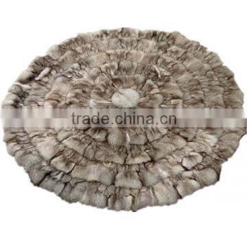 Genuine Round Fox Fur Rugs For Home Decorative