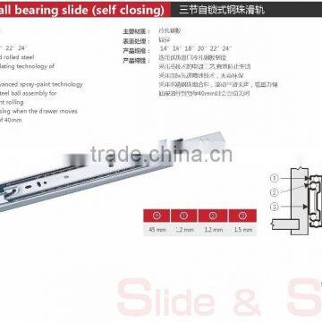 Full-extension Ball Bearing Slide (self Closing) photo-2
