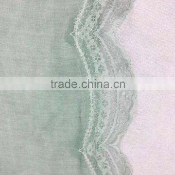 Wholesale Hot Infinity Cotton Hijab Scarf With Lace Around Muslim Pashmina photo-5