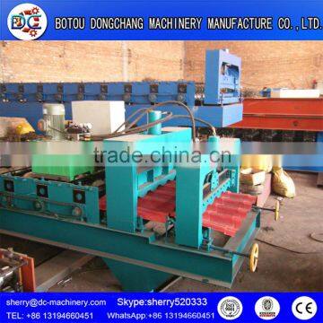 Metal roof glazed tile roll forming machine for sale