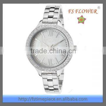 FS FLOWER - Fashion Women Shell Dial High Quality Fake Diamond Watch