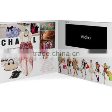 ISO9000 & BSCI approved factory all size of LCD video brochure card/invitation video greeting card