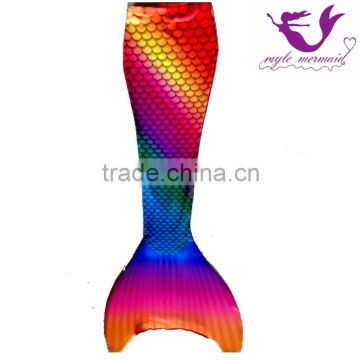 New arrival rainbow color mermaid tails in stock mermaid swimming tail