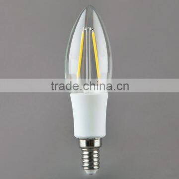 Haining Candle Light Vintage Led Filament Bulb C35 2w Color Plastic Light Source 2W E14 110V photo-2