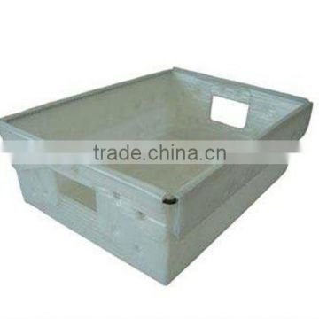 White corrugated plastic tote tray