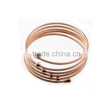 Stainless Steel Multiple Bangle Bracelet For Women