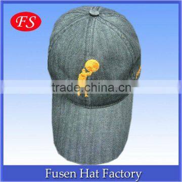 Cotton Denim Washing Golf Cap with logo embroidery